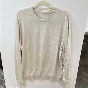 Suitsupply Men's Cream Crewneck Sweater